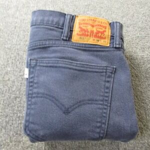 Levi Strauss 511 Jeans Mens 38x32 Slim Fit Blue White Tab Cotton Blend